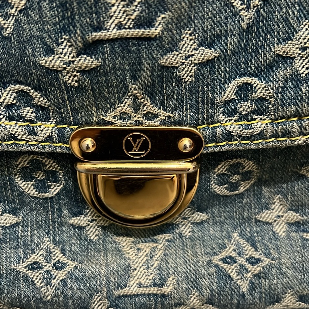 Louis Vuitton Denim Sac Plat Bag-EUC - Picture 6 of 16